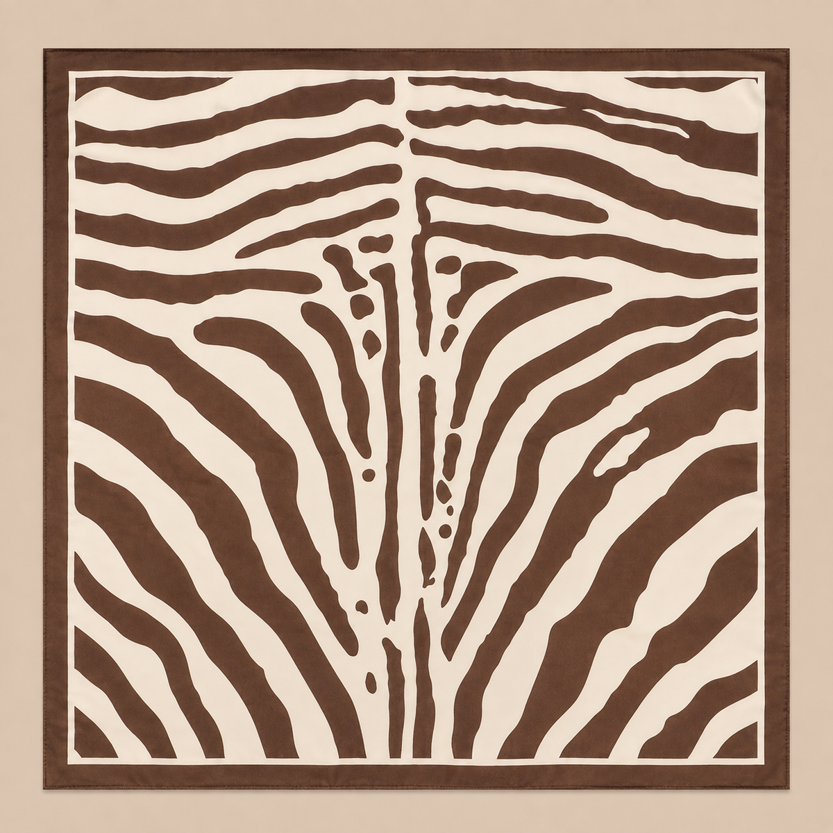 Large Vintage Zebra Print Bandana Scarf | 40SC702