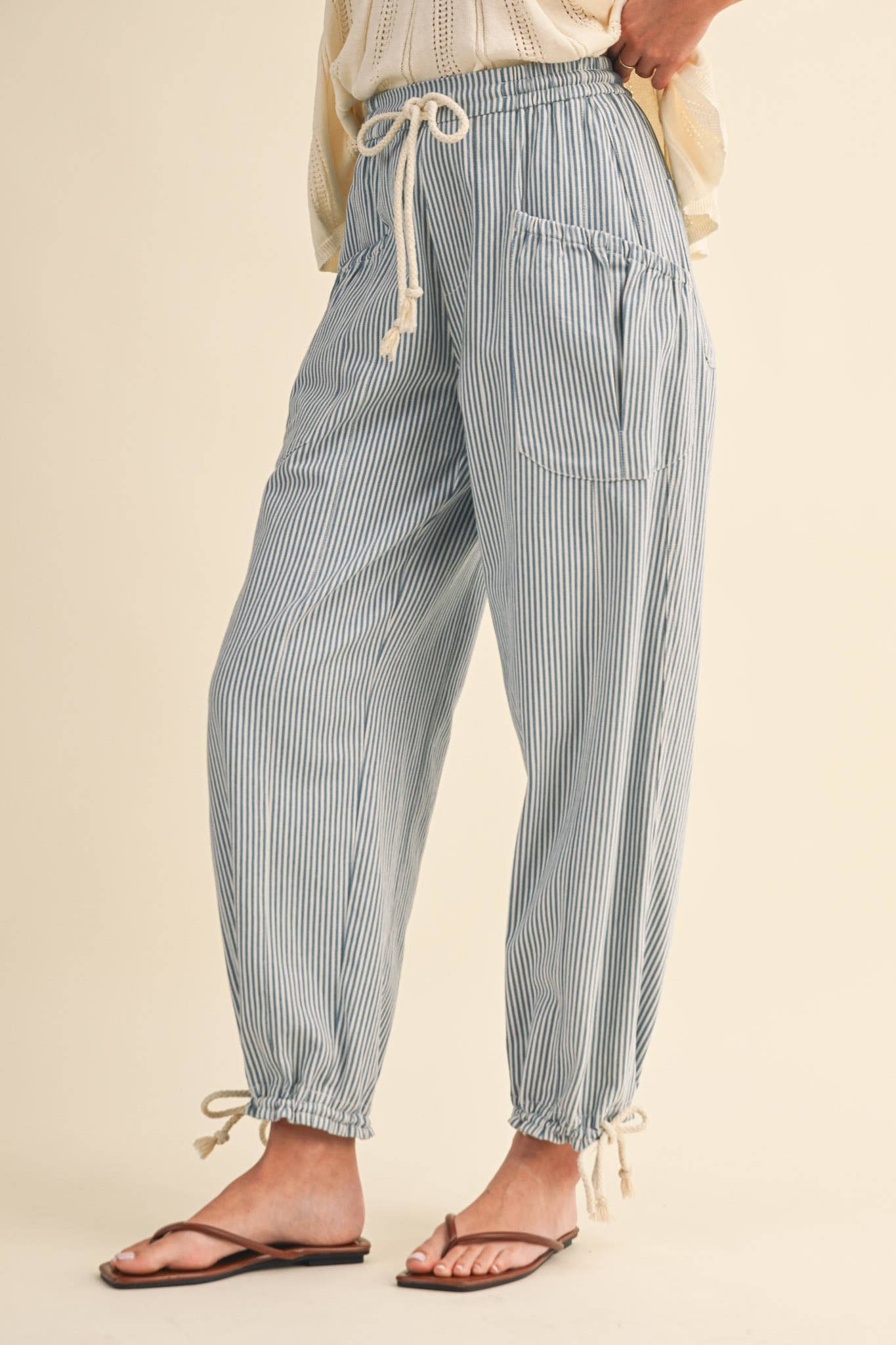 STRIPED PARACHUTE PANTS MP4690