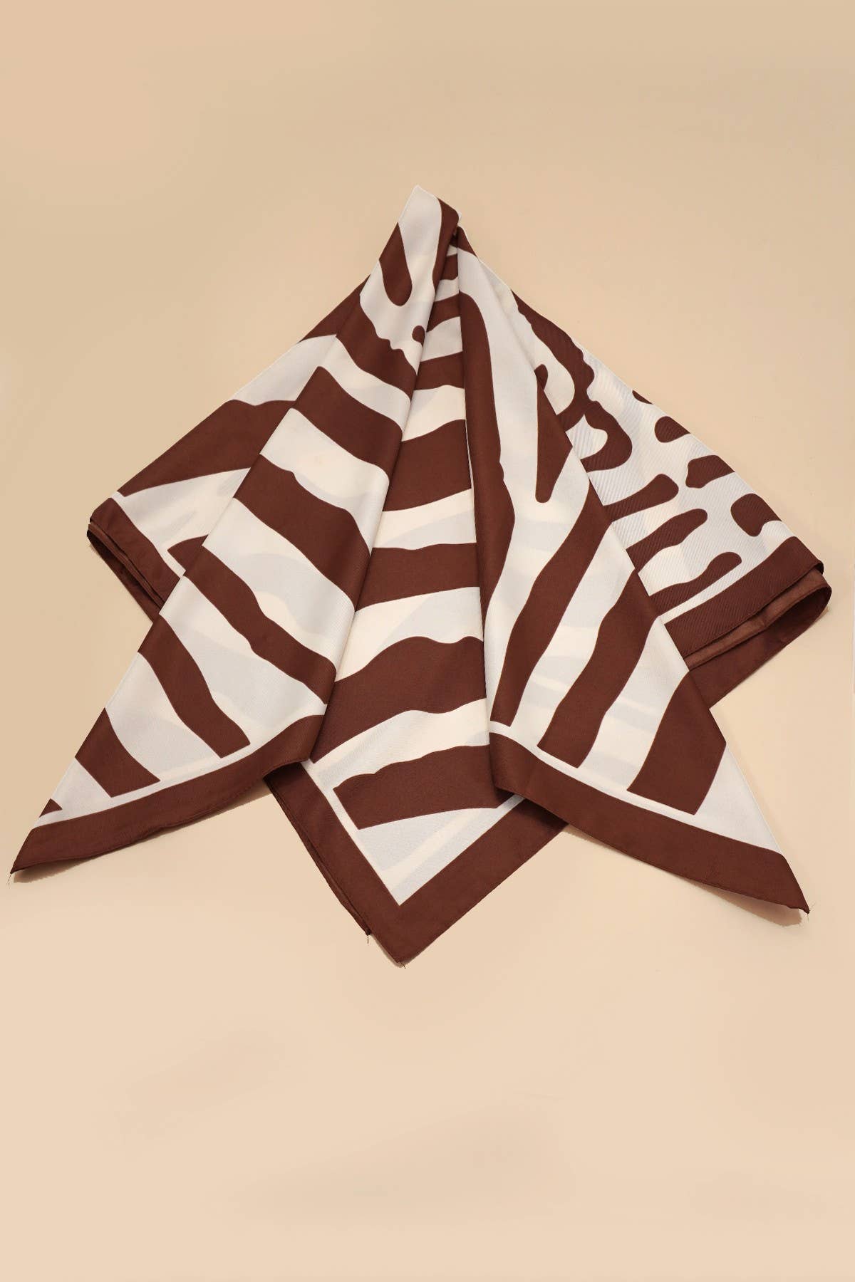 Large Vintage Zebra Print Bandana Scarf | 40SC702