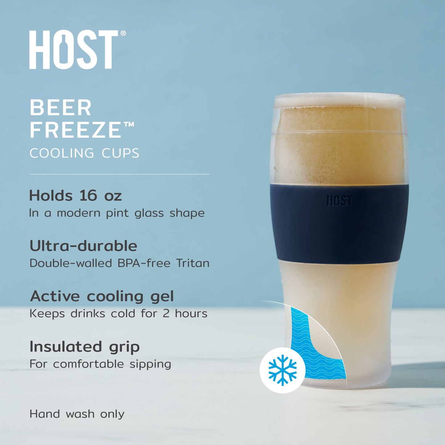 Beer FREEZE Cooling Cup in Collegiate Colors CDU 9ct