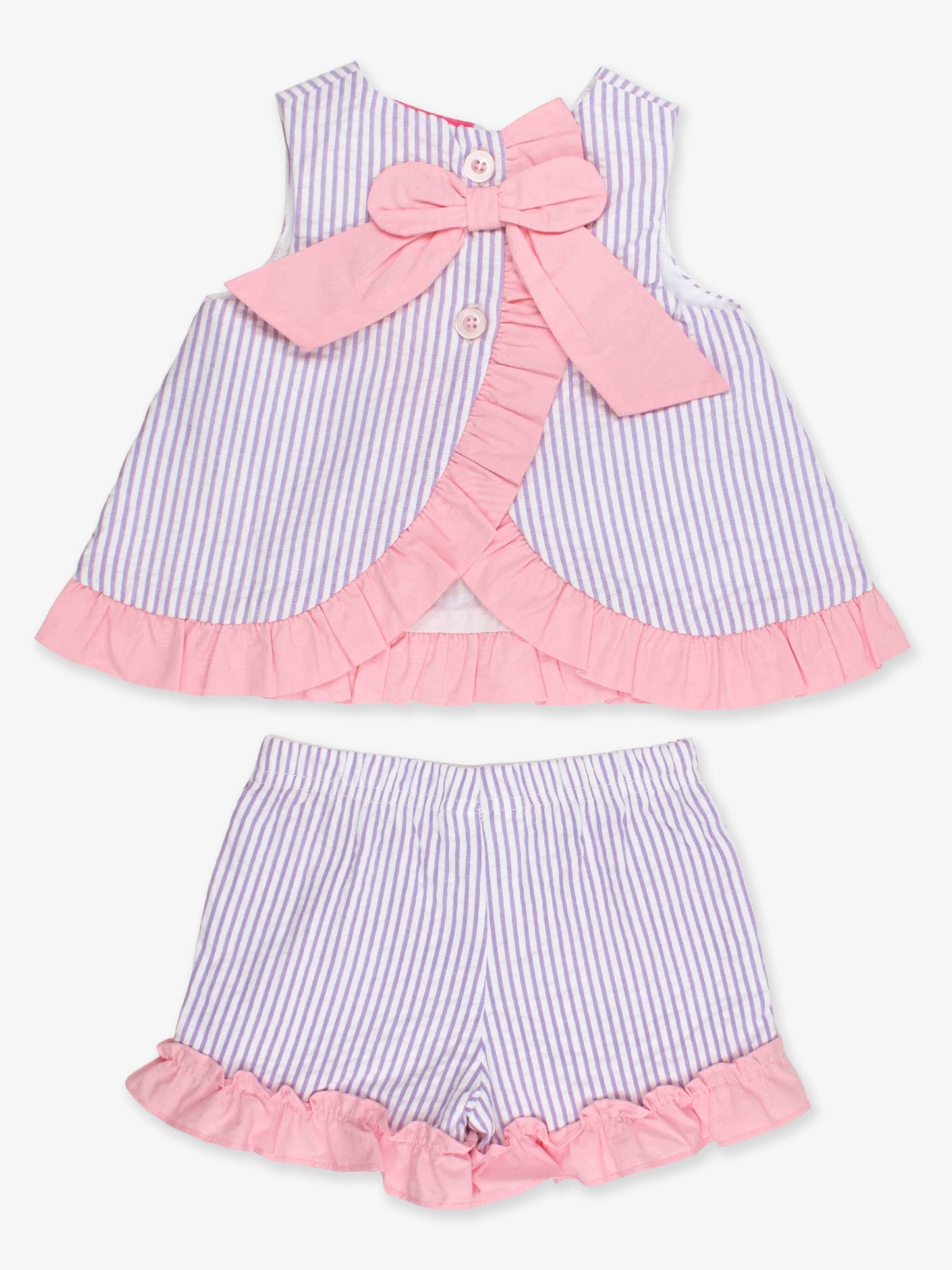 Toddler Girls Wisteria Purple Signature Seersucker Swing Top & Short Set