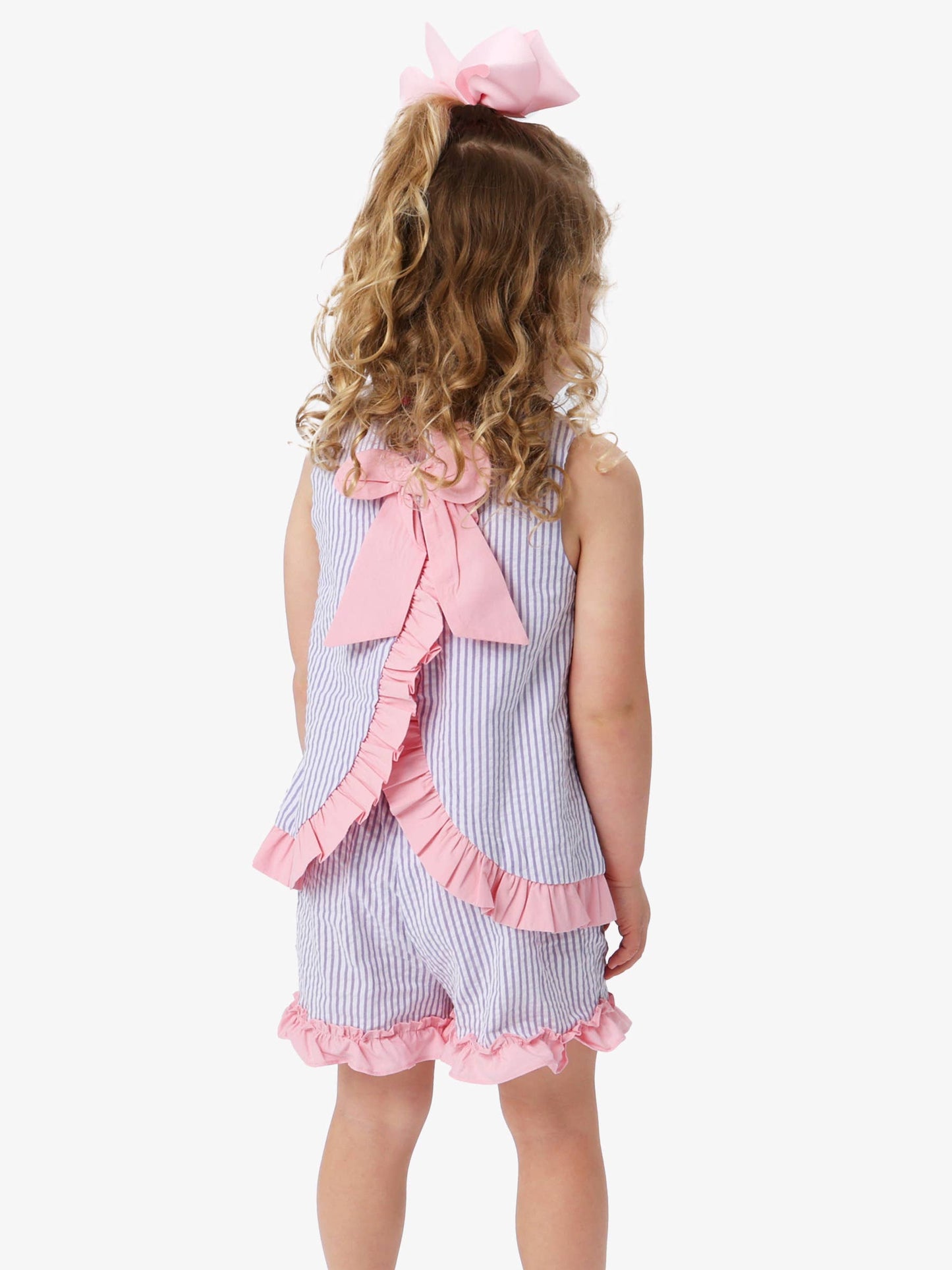 Toddler Girls Wisteria Purple Signature Seersucker Swing Top & Short Set