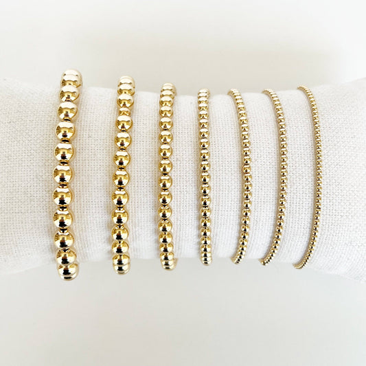 14k Gold Filled Beaded Bracelets