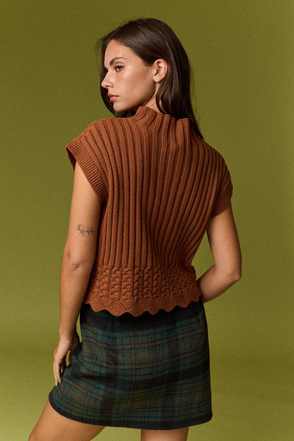 Cropped Sweater Vest
