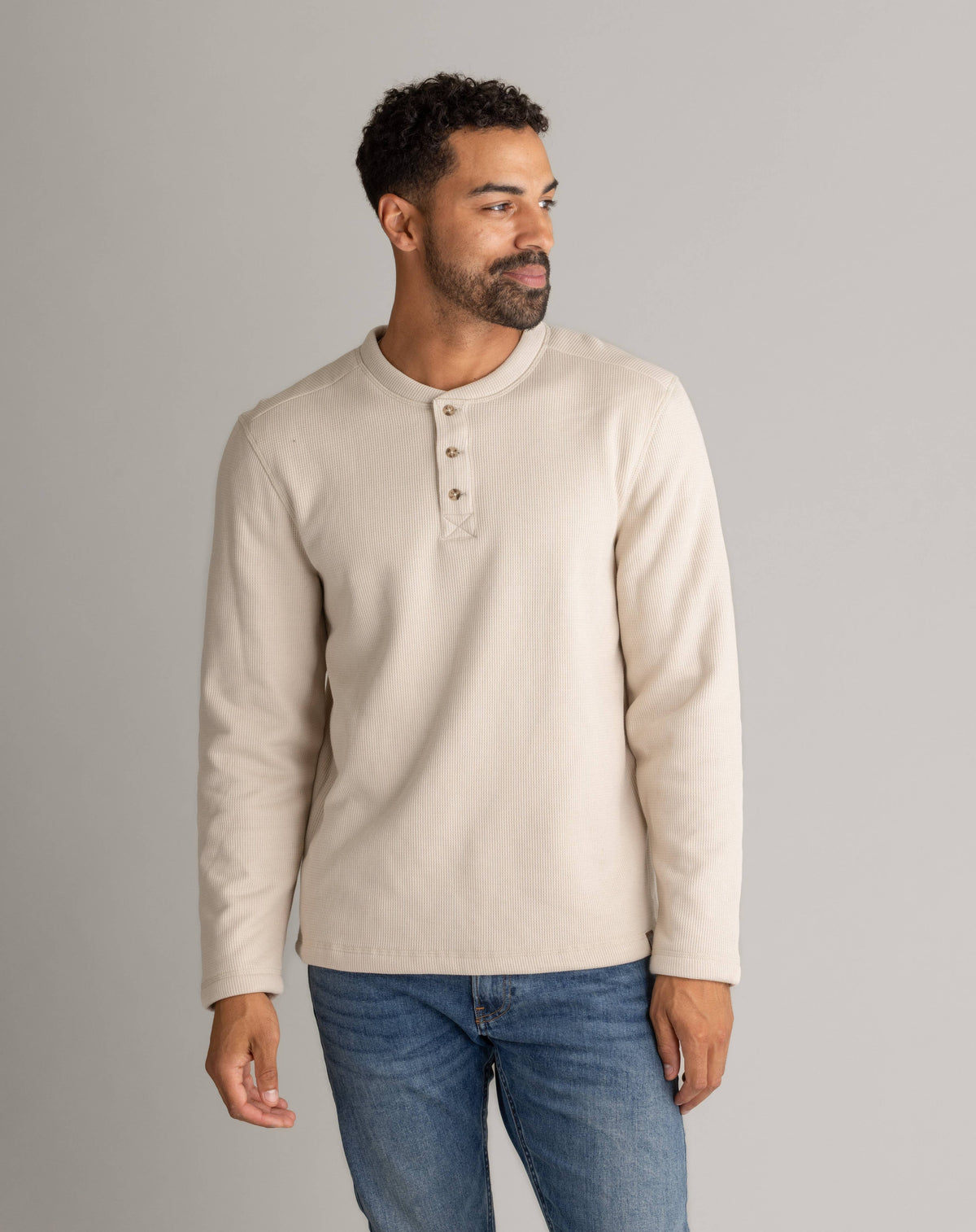 Men's Fireside Sherpa Lined Waffle Henley