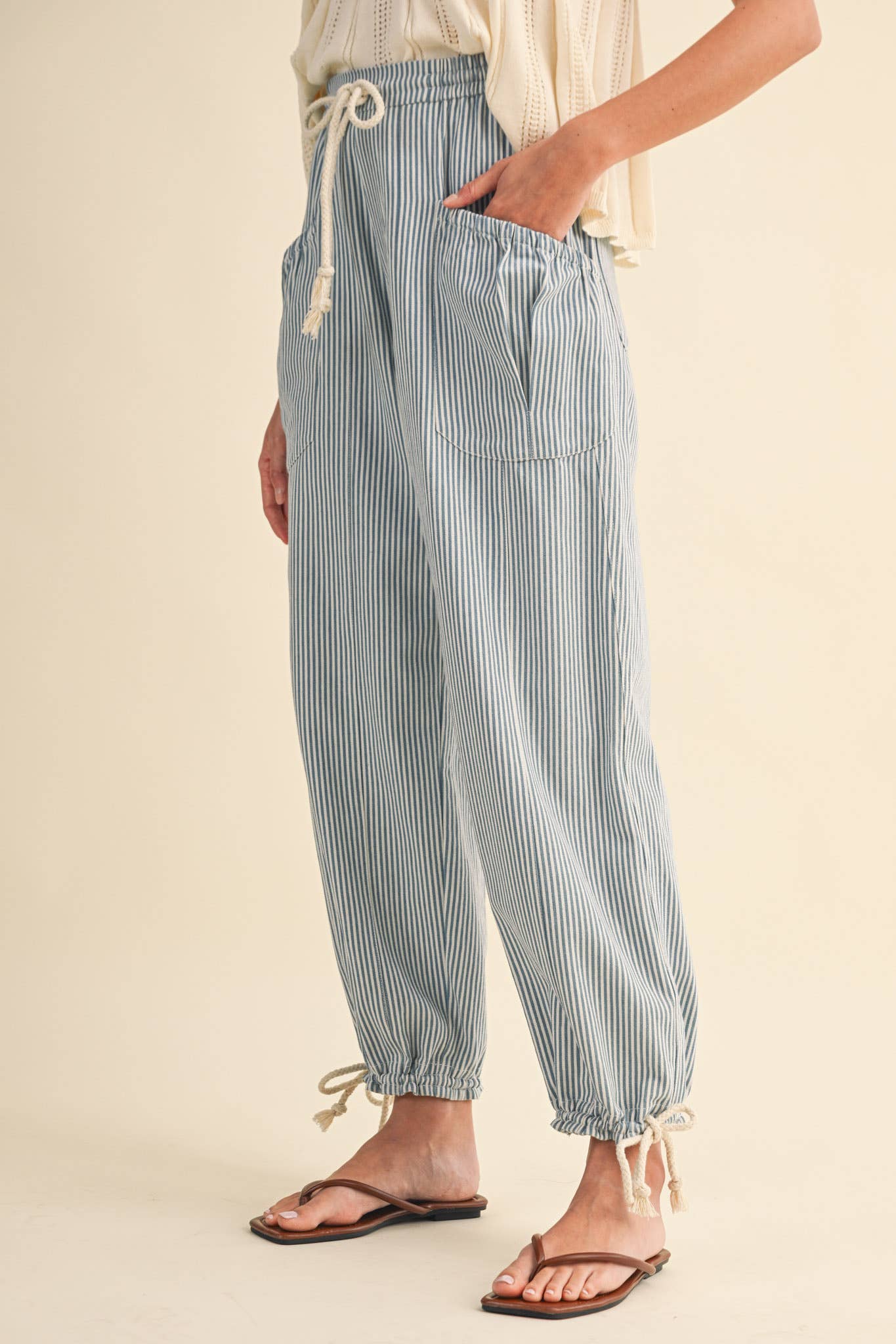STRIPED PARACHUTE PANTS MP4690