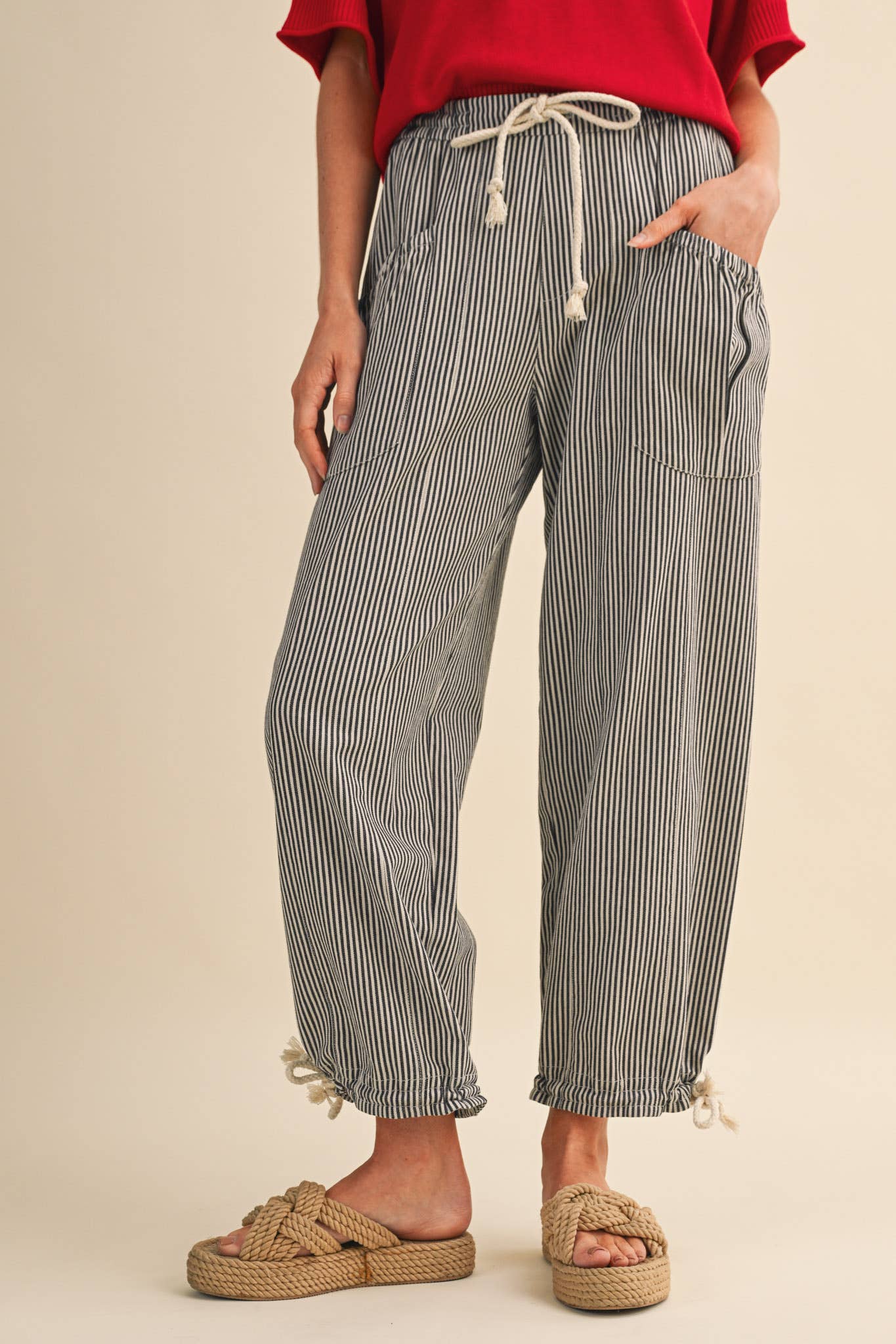 STRIPED PARACHUTE PANTS MP4690
