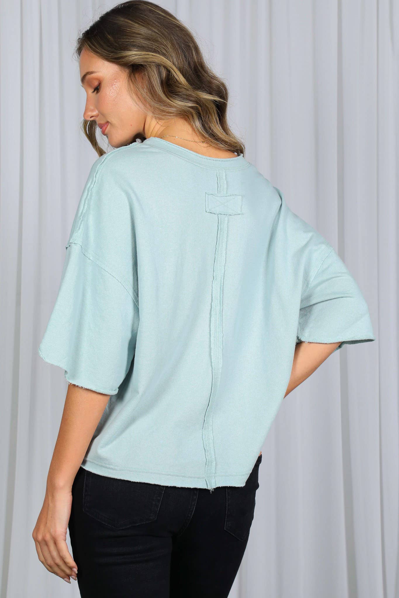 Vintage-Inspired Cut Edge Knit Top VT82311