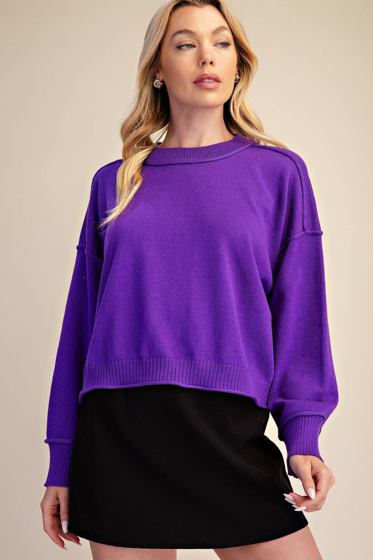 Long-Sleeve Crew-Neck Sweater