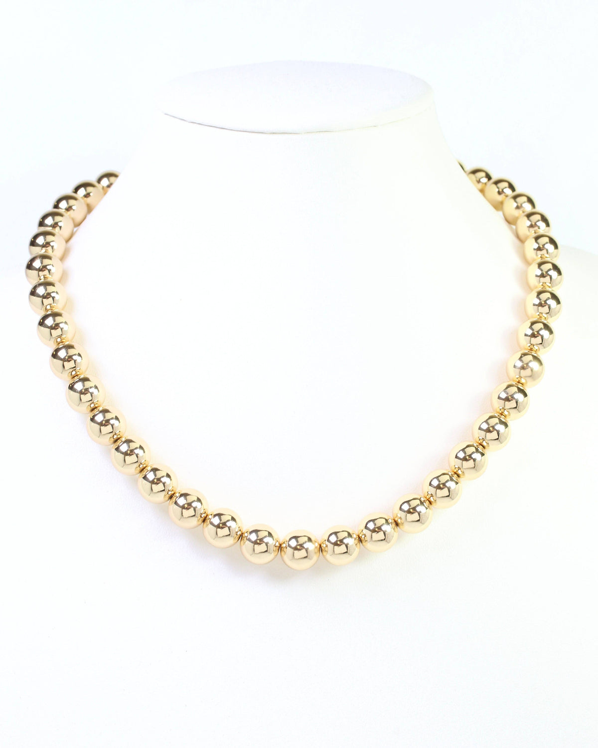 Bimini Medium Bead Necklace Gold