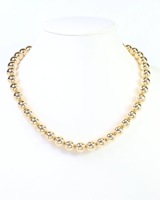 Bimini Medium Bead Necklace Gold