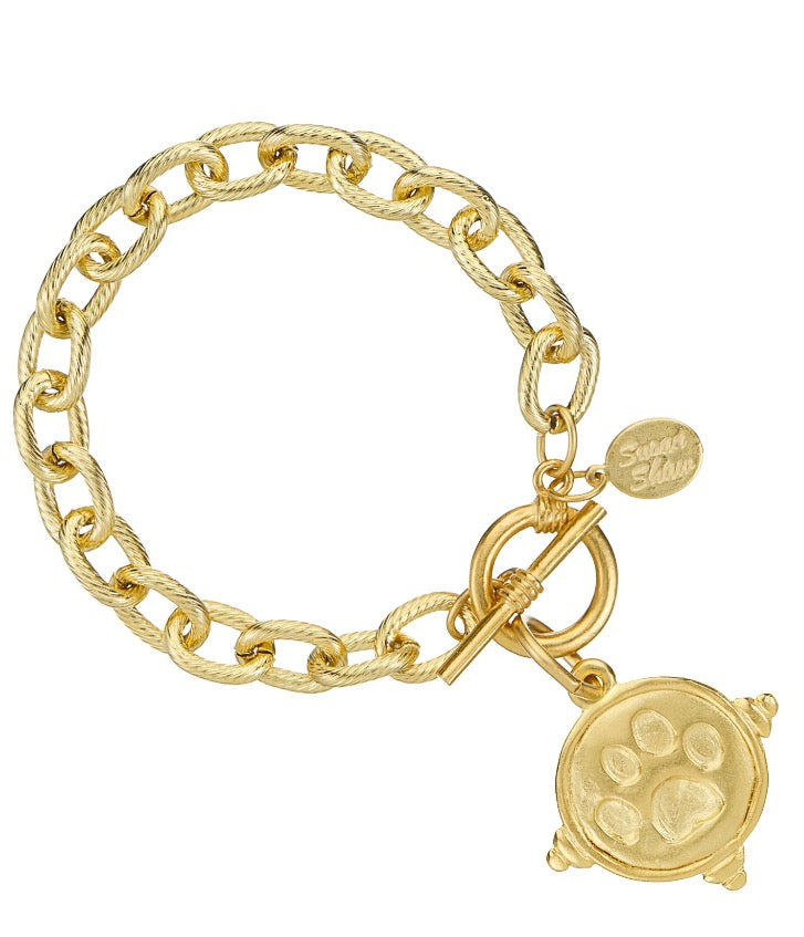 Paw Print Toggle Bracelet