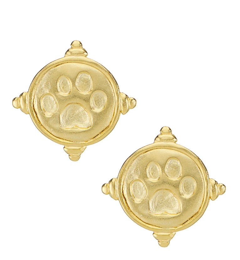 Paw Print Studs