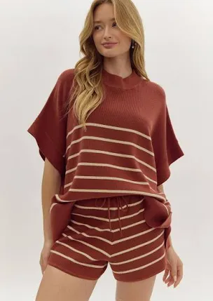 Striped Ribbed Set