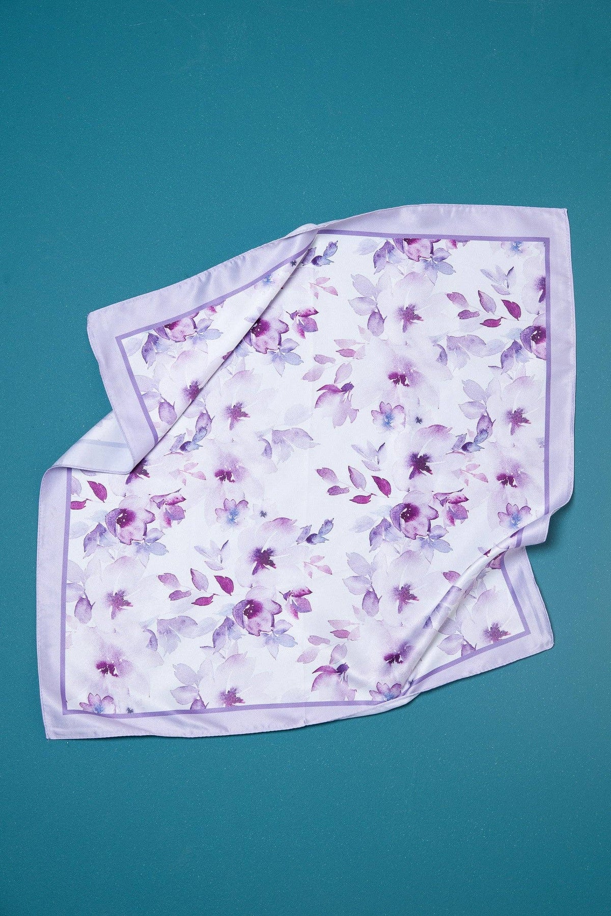 FLORAL SILKY FEELING BANDANA SCARVES