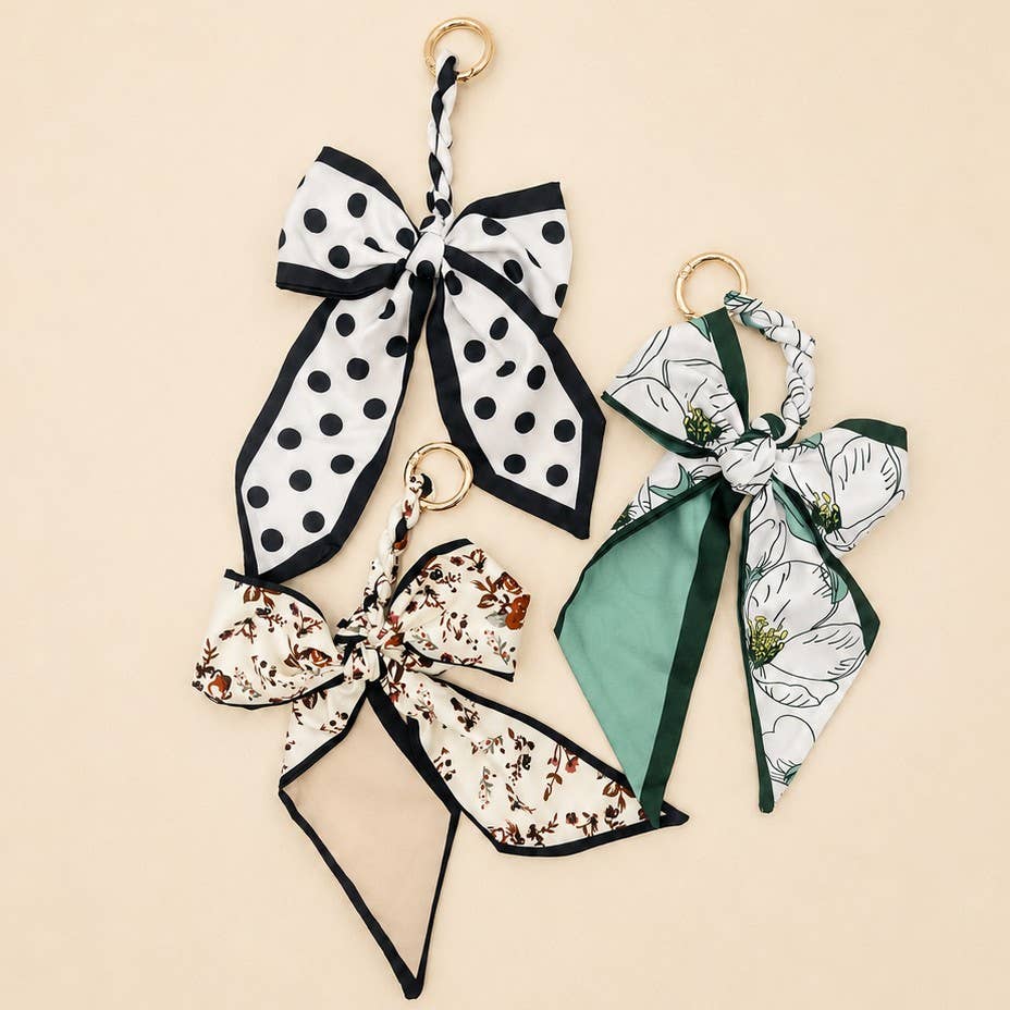 SCARF BOW BAG CHARM KEYCHAIN | 40KC170