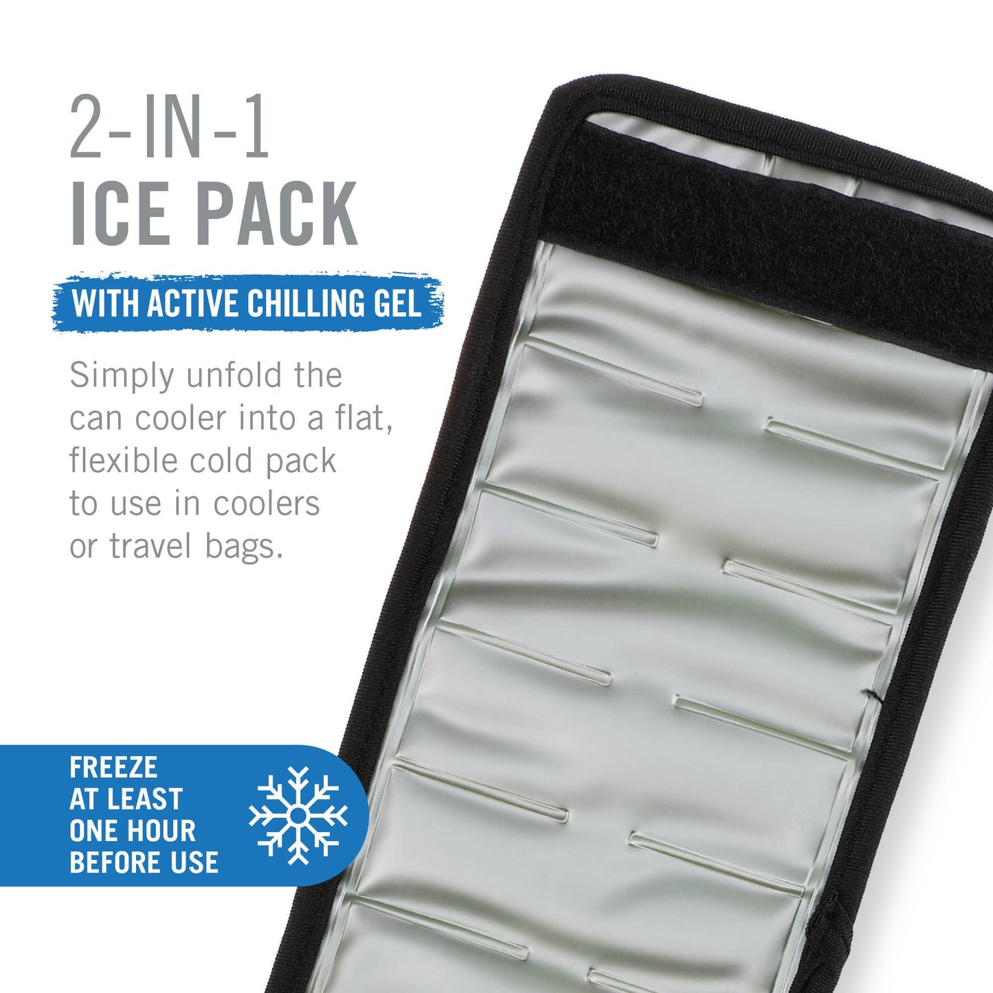 Insta Chill Sleeve with Cooling Gel Standard Cans in Black