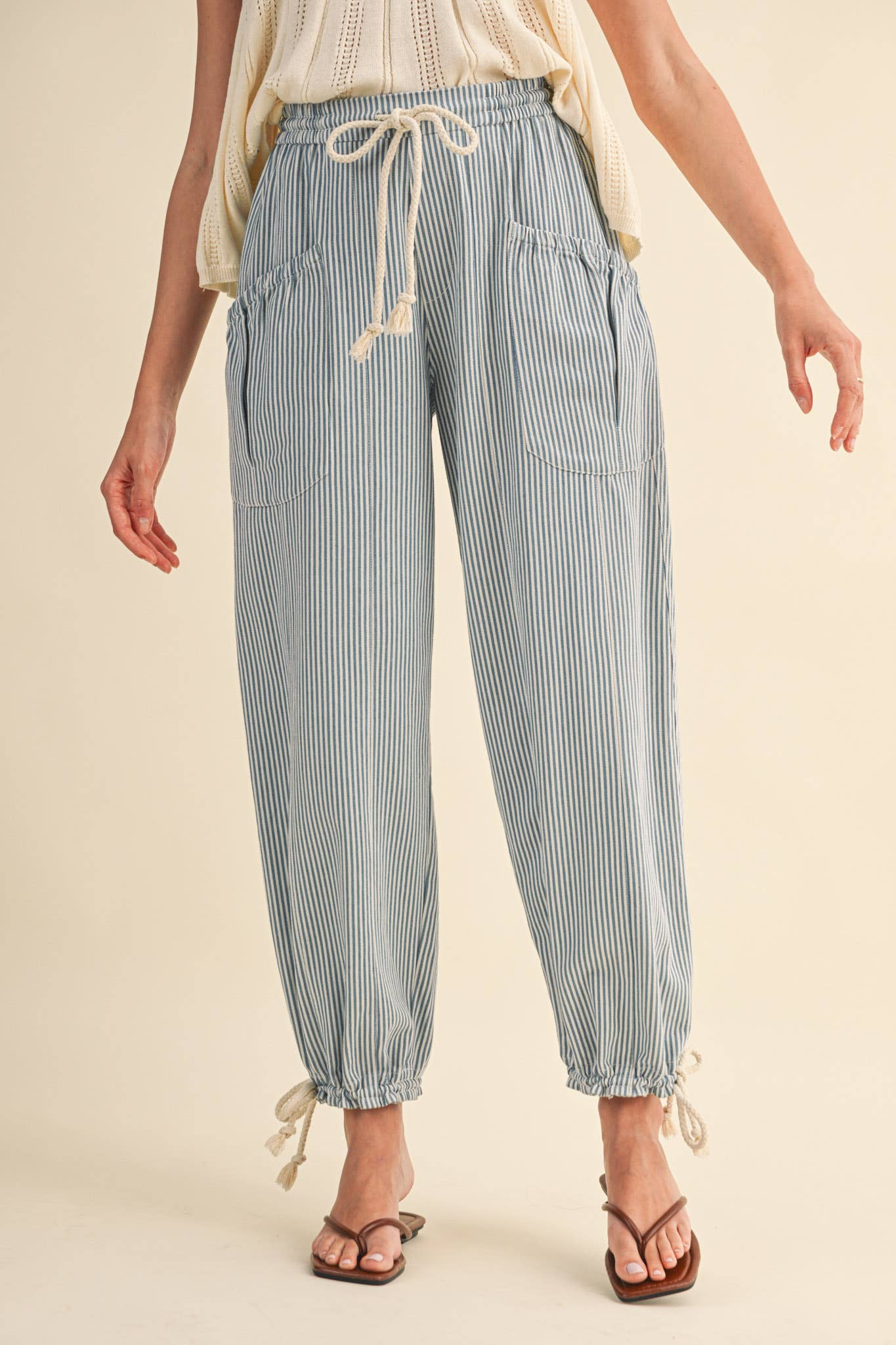 STRIPED PARACHUTE PANTS MP4690