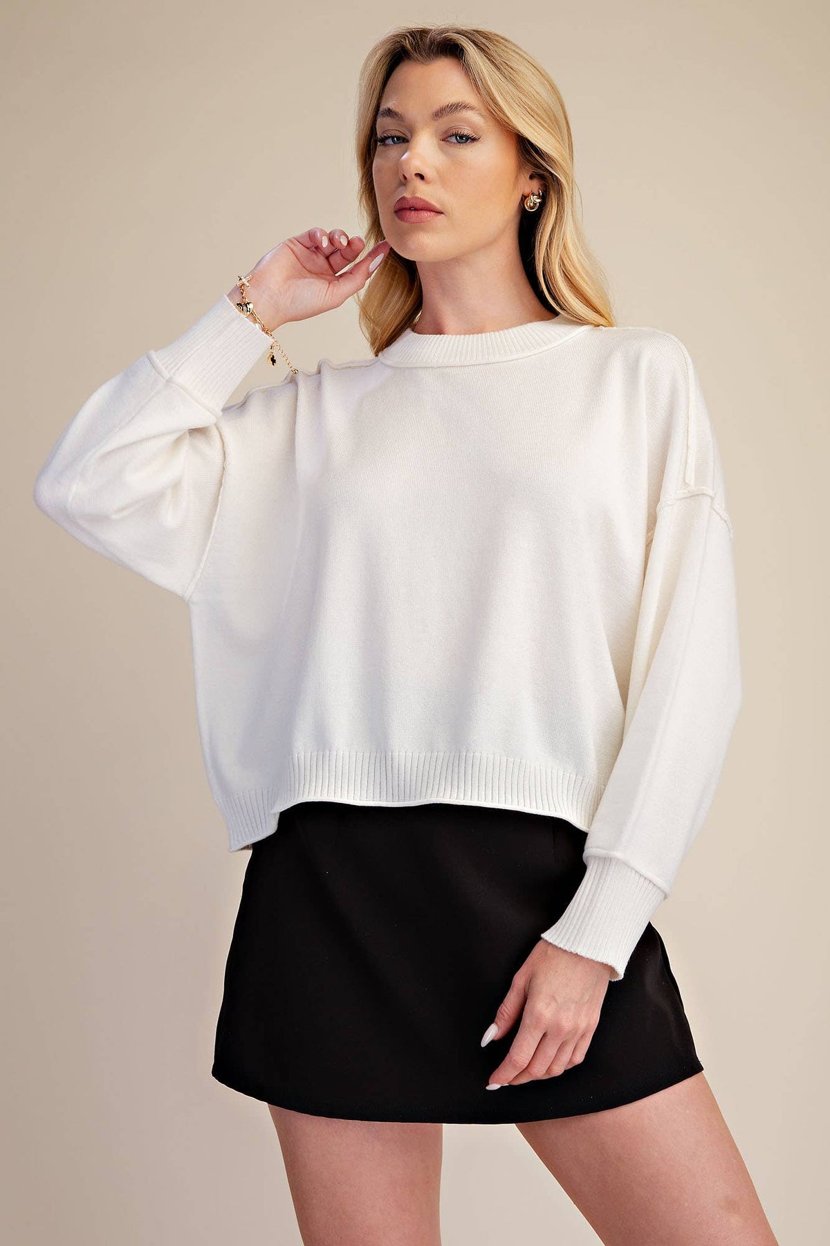 Long-Sleeve Crew-Neck Sweater