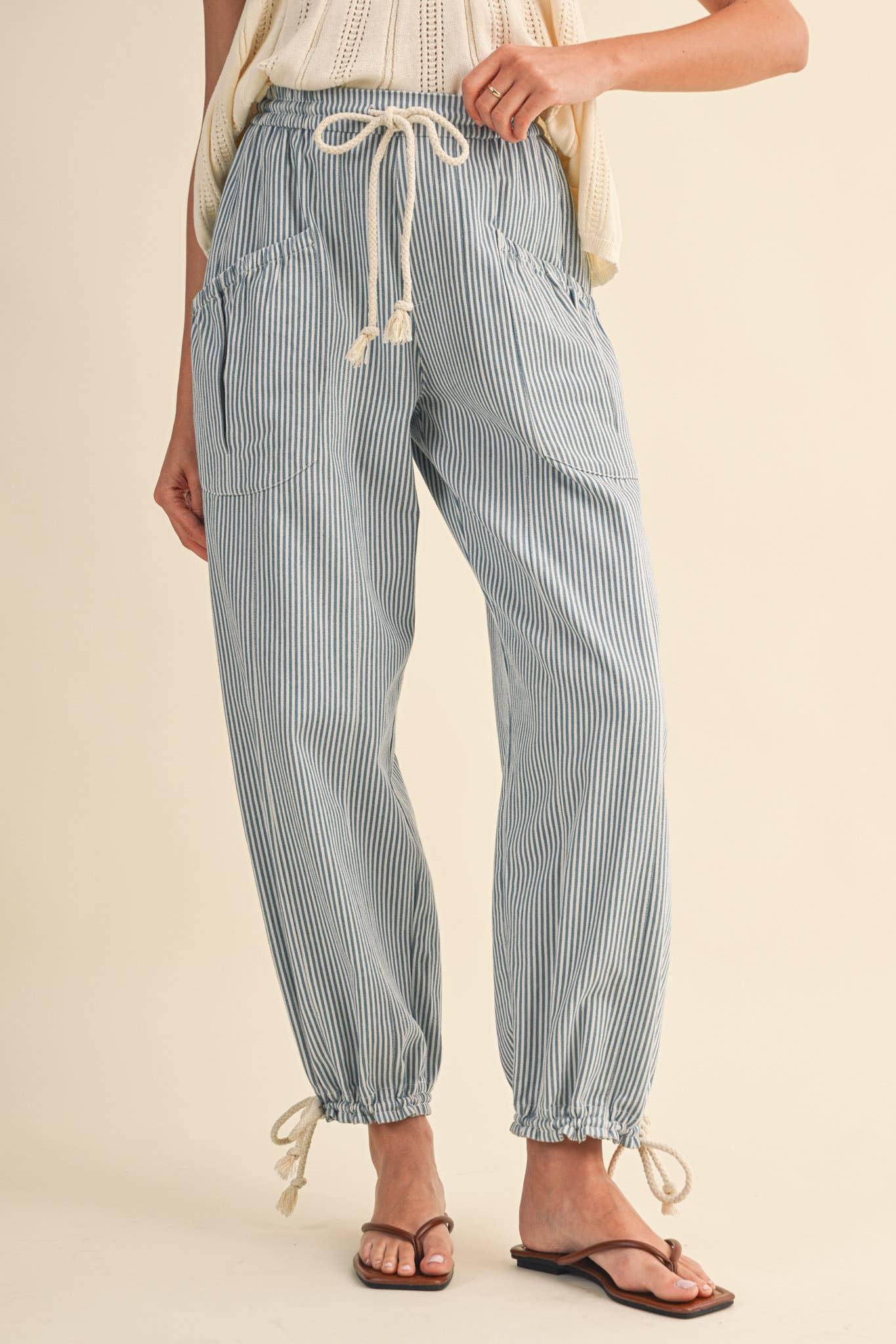 STRIPED PARACHUTE PANTS MP4690