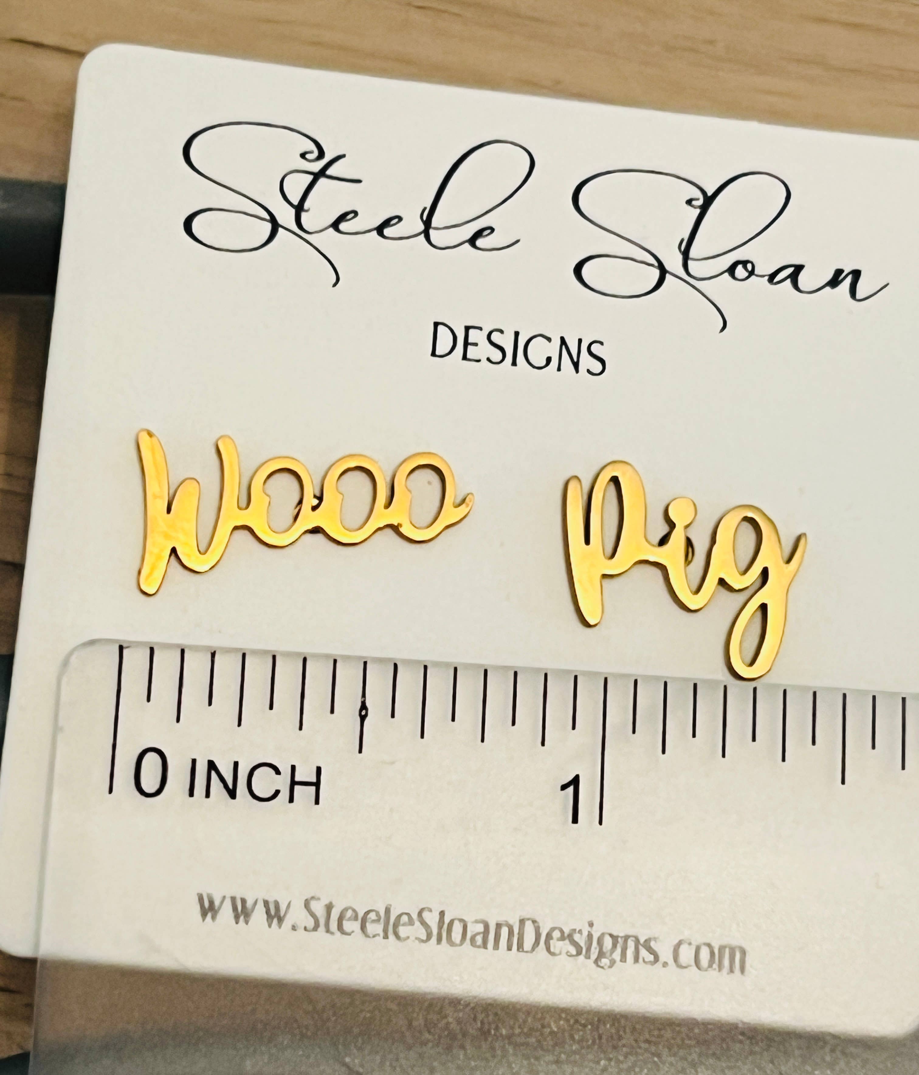 WOOO Pig! Wooo Pig Earrings Cute Arkansas Gift Razorbacks