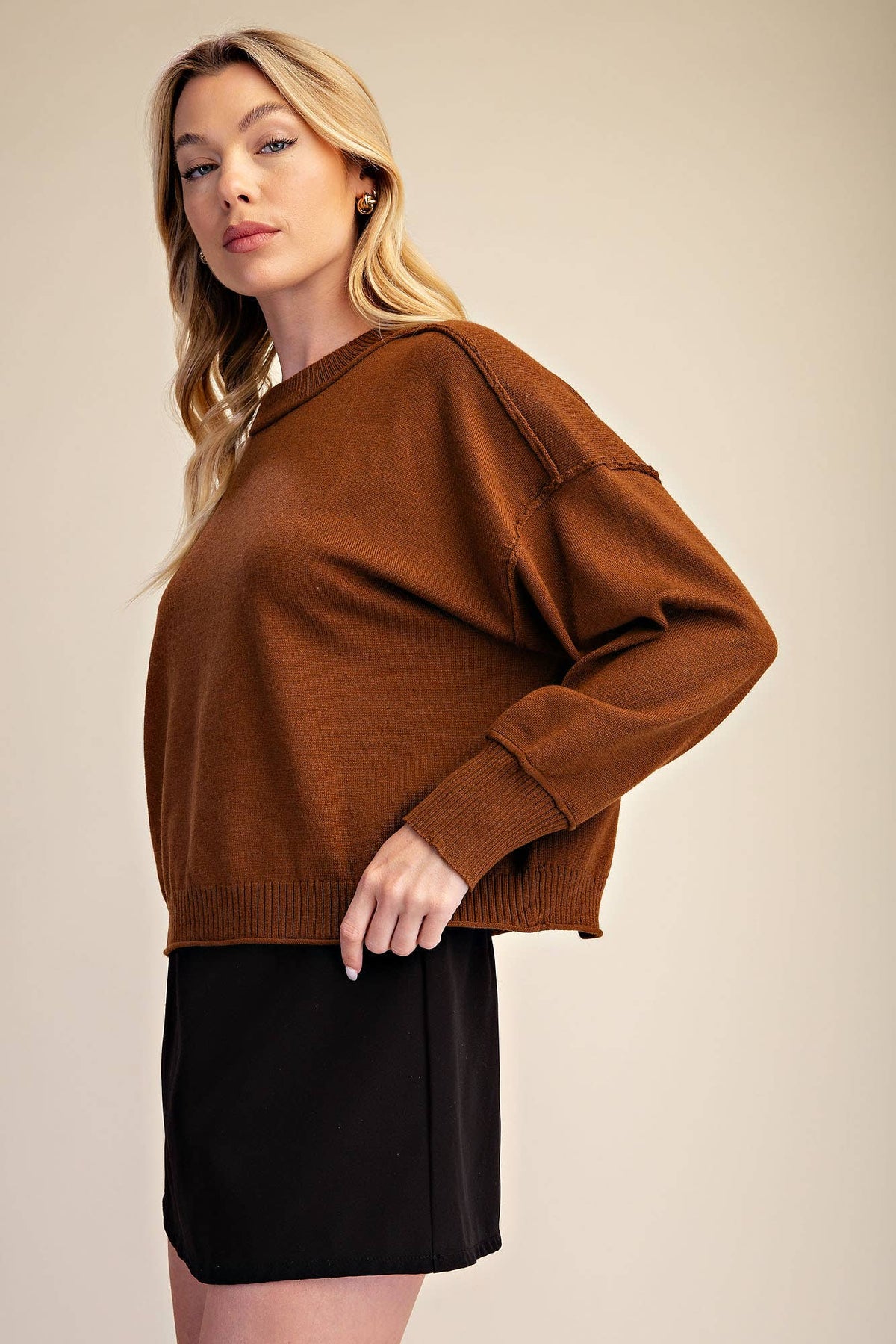 Long-Sleeve Crew-Neck Sweater