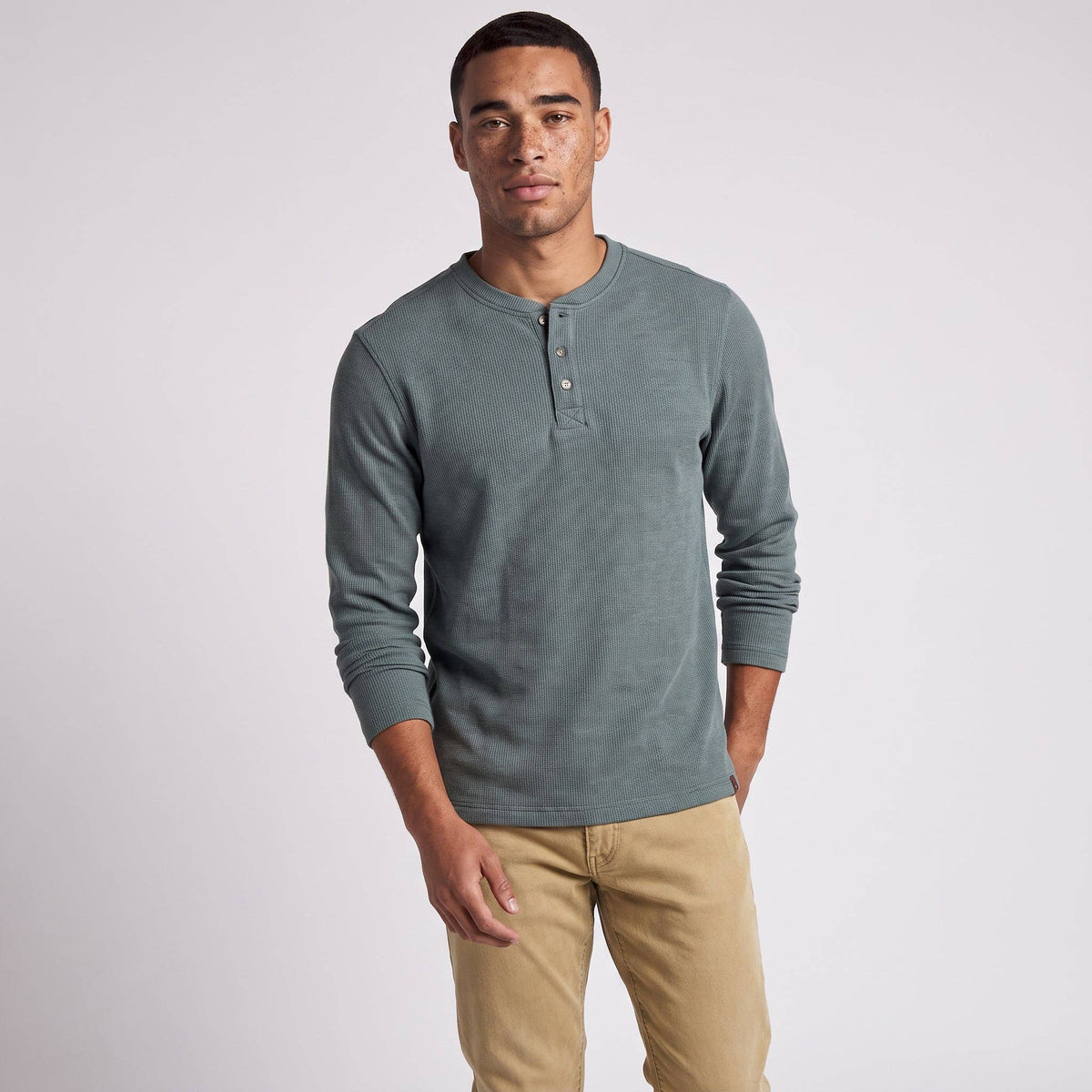 Men's Fireside Sherpa Lined Waffle Henley