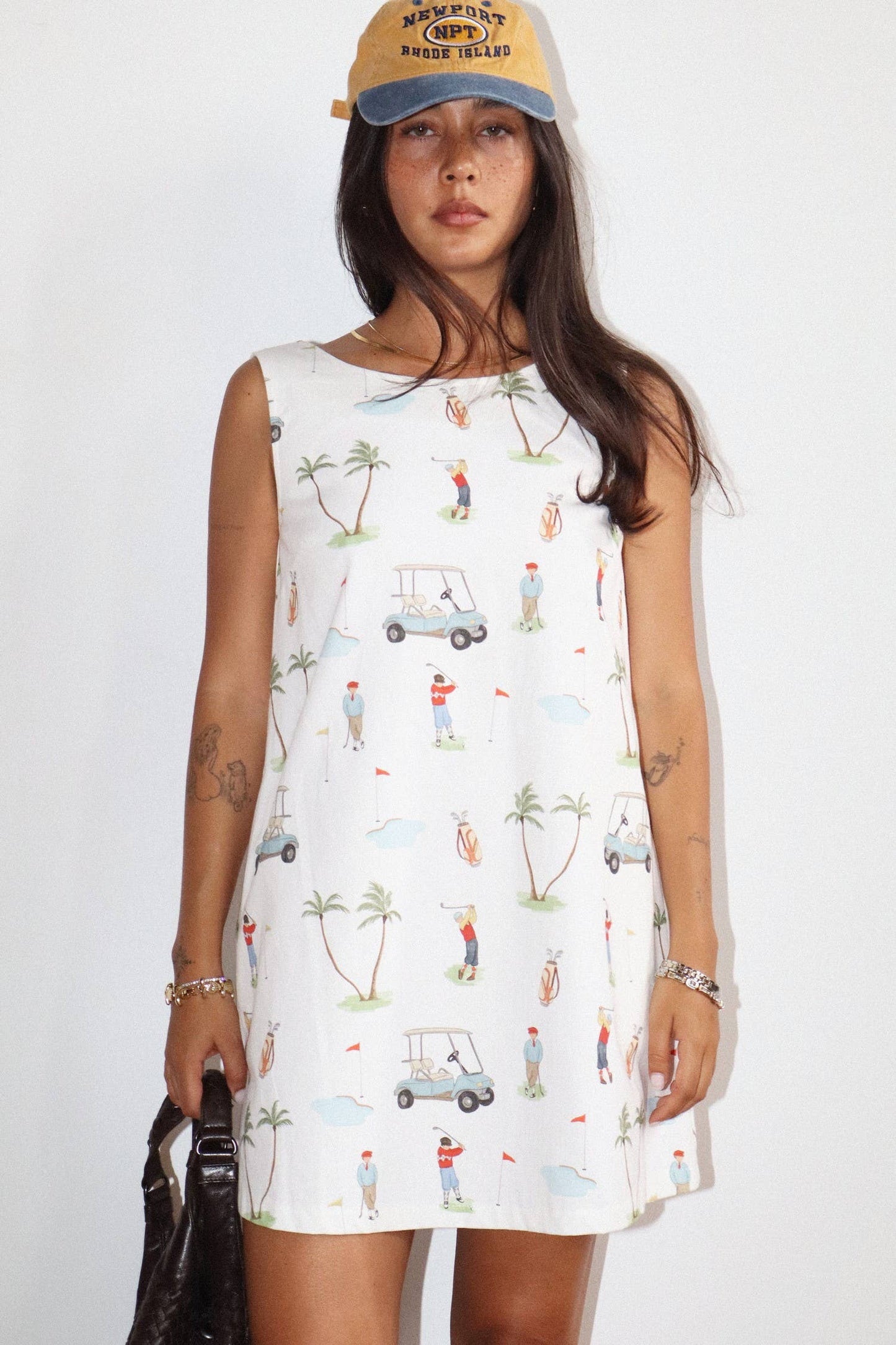 Golf Print Mini Dress