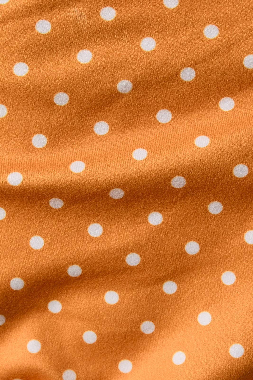 OFF SHOULDER TOP WITH SIDE RUCHING IN POLKA DOT