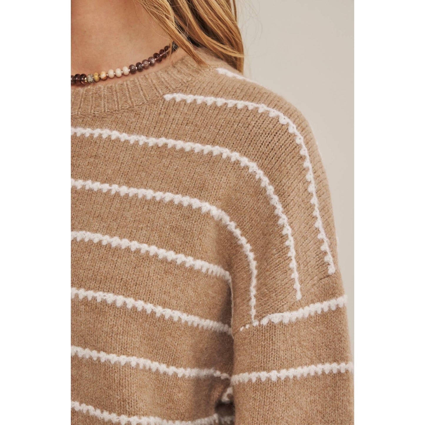 EVERYDAY LAYERING CONTRAST STRIPE SUSTAINABLE SWEATER
