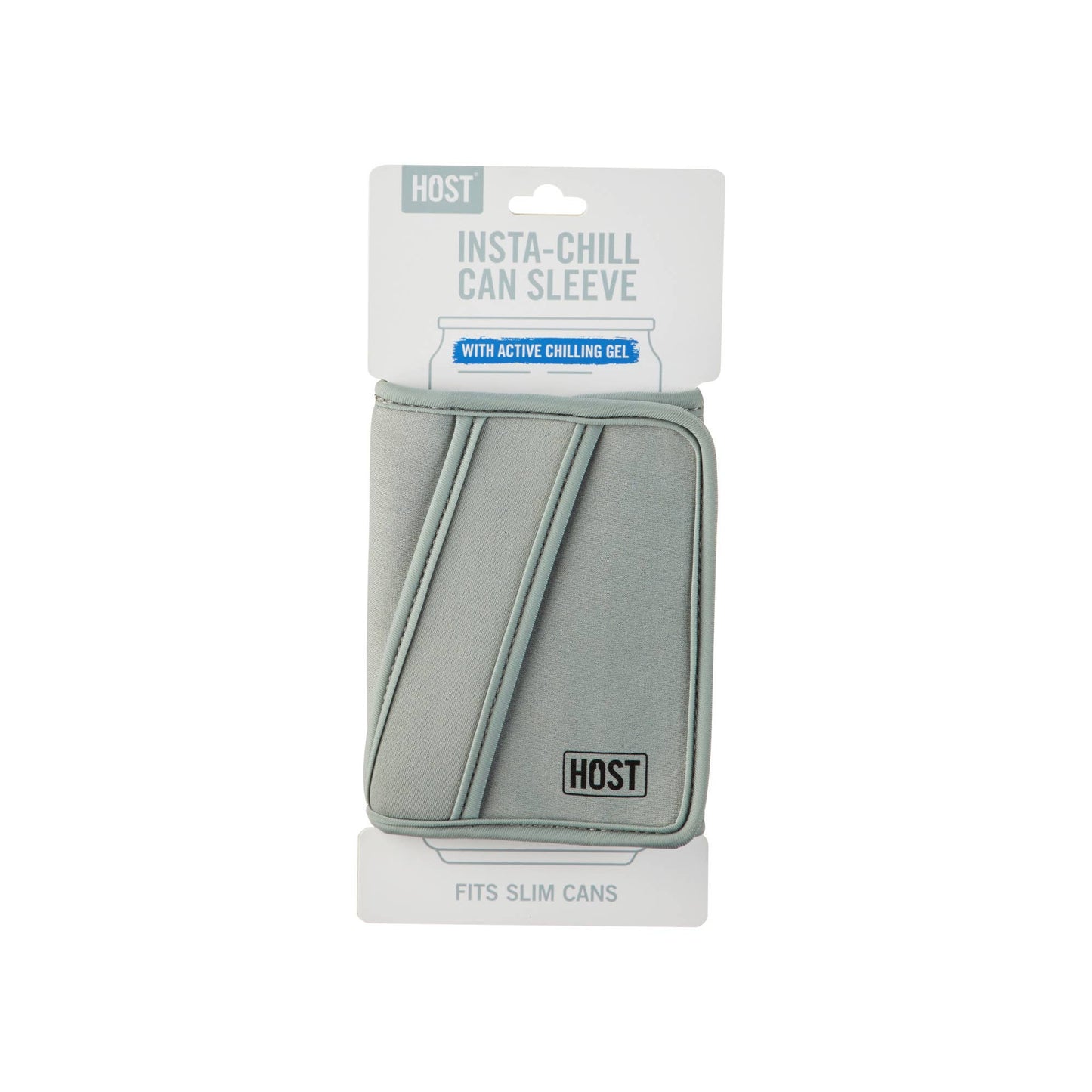 Insta Chill Sleeve with Active Cooling Gel Slim Cans in Gray