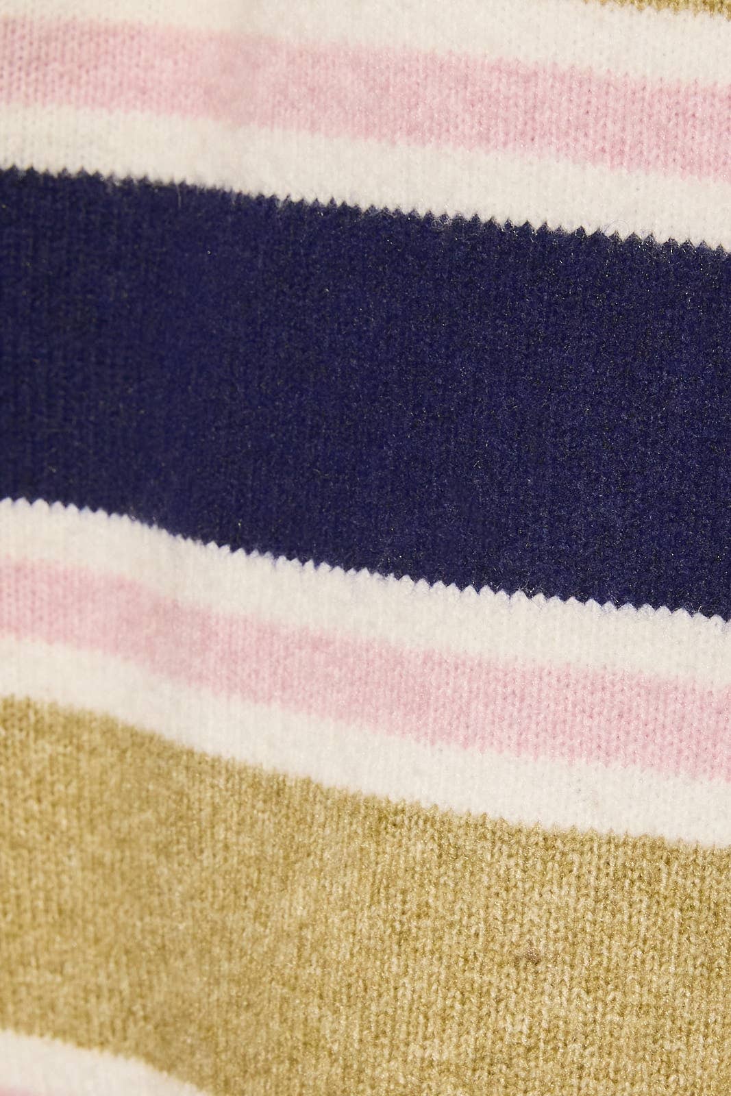 Striped Soft Knit Crew Neck Button Cardigan