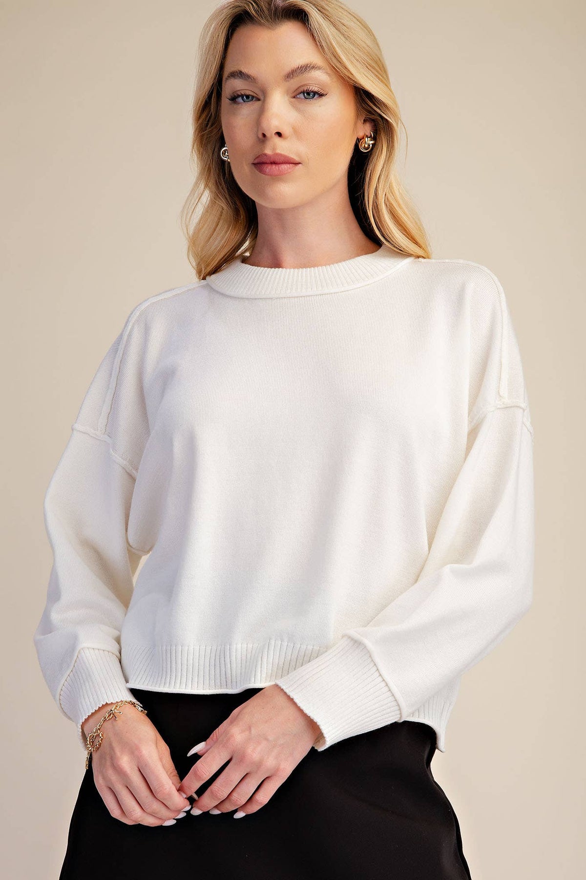 Long-Sleeve Crew-Neck Sweater