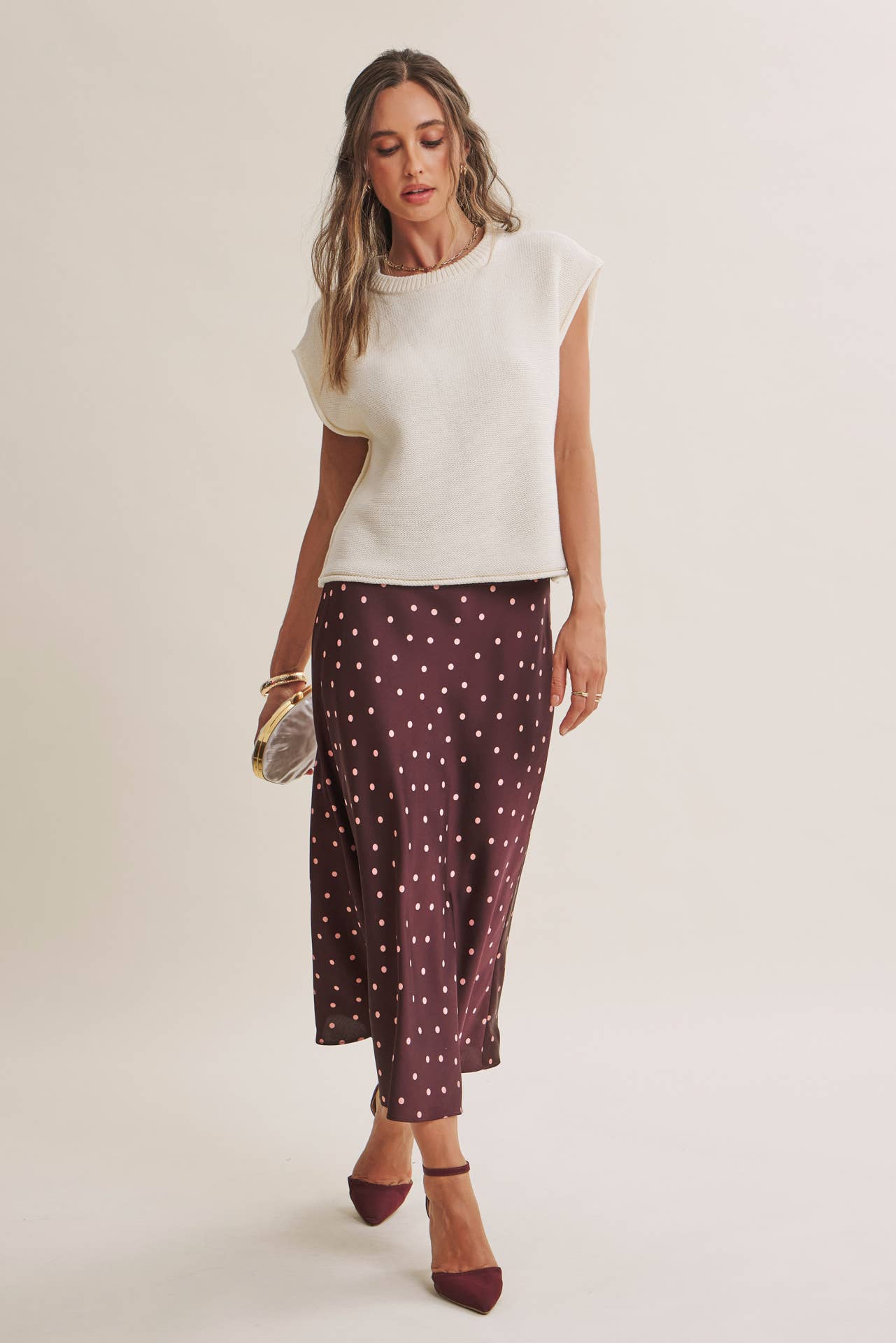 EVERYDAY EDIT RELAXED COTTON SWEATER VEST WITH EXPOSED SEAMS
