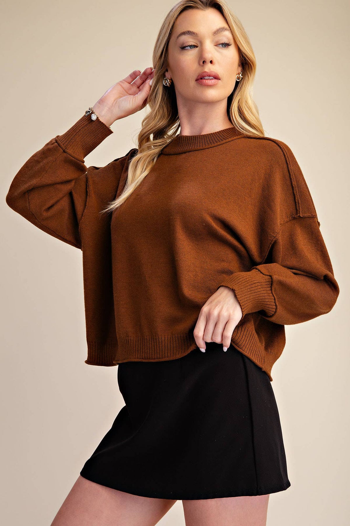 Long-Sleeve Crew-Neck Sweater