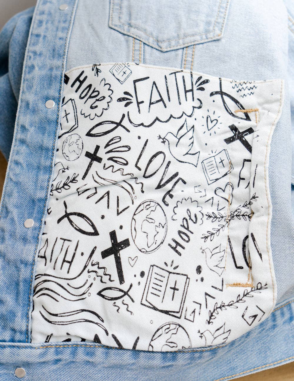 Elevated Faith What a Friend In Jesus Denim Jacket
