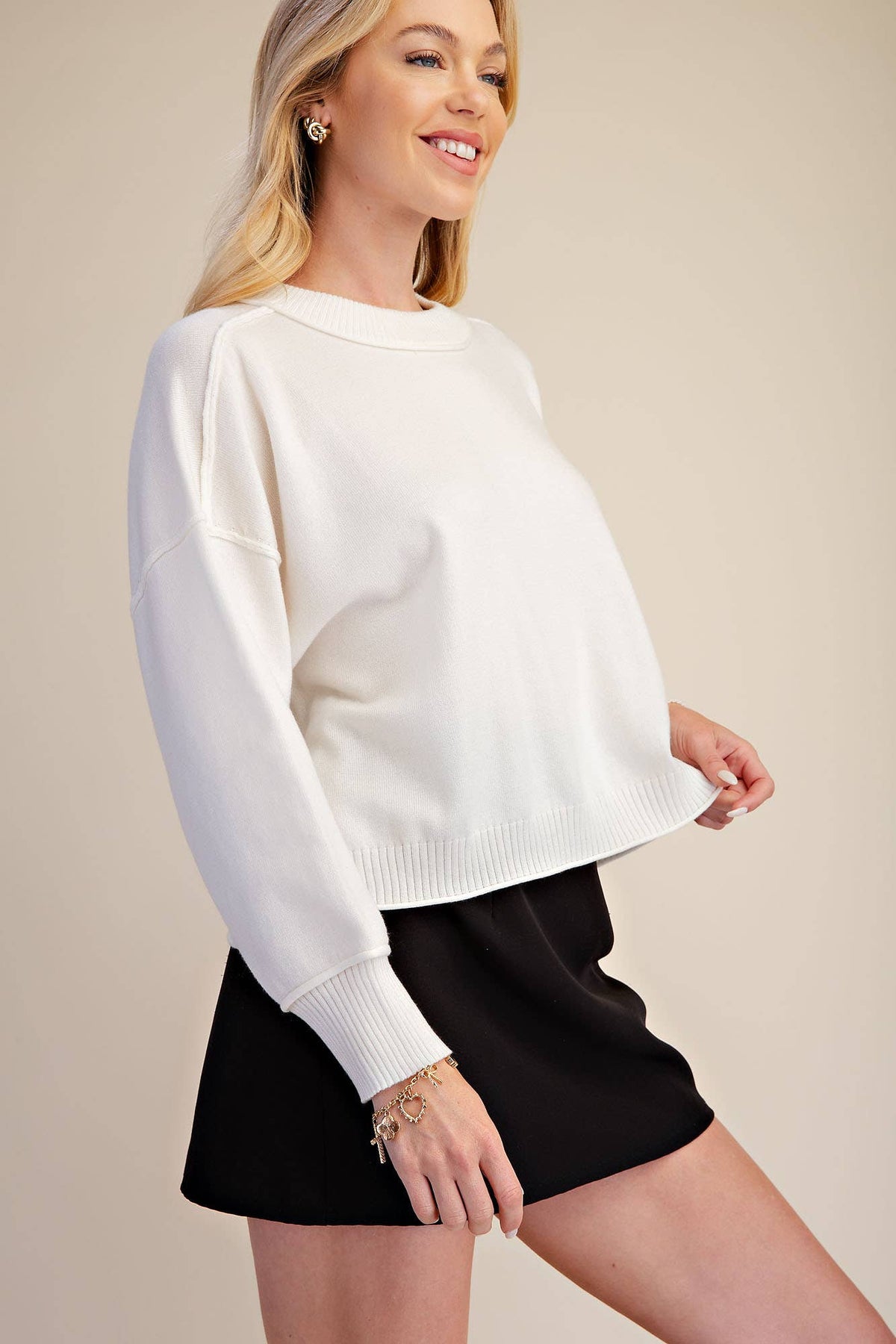 Long-Sleeve Crew-Neck Sweater
