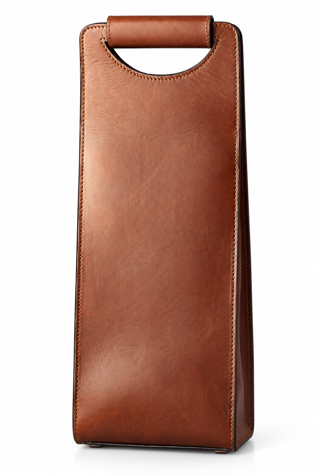 Leather Wine Bottle Holder – Brown Single Bottle Wine Carrie