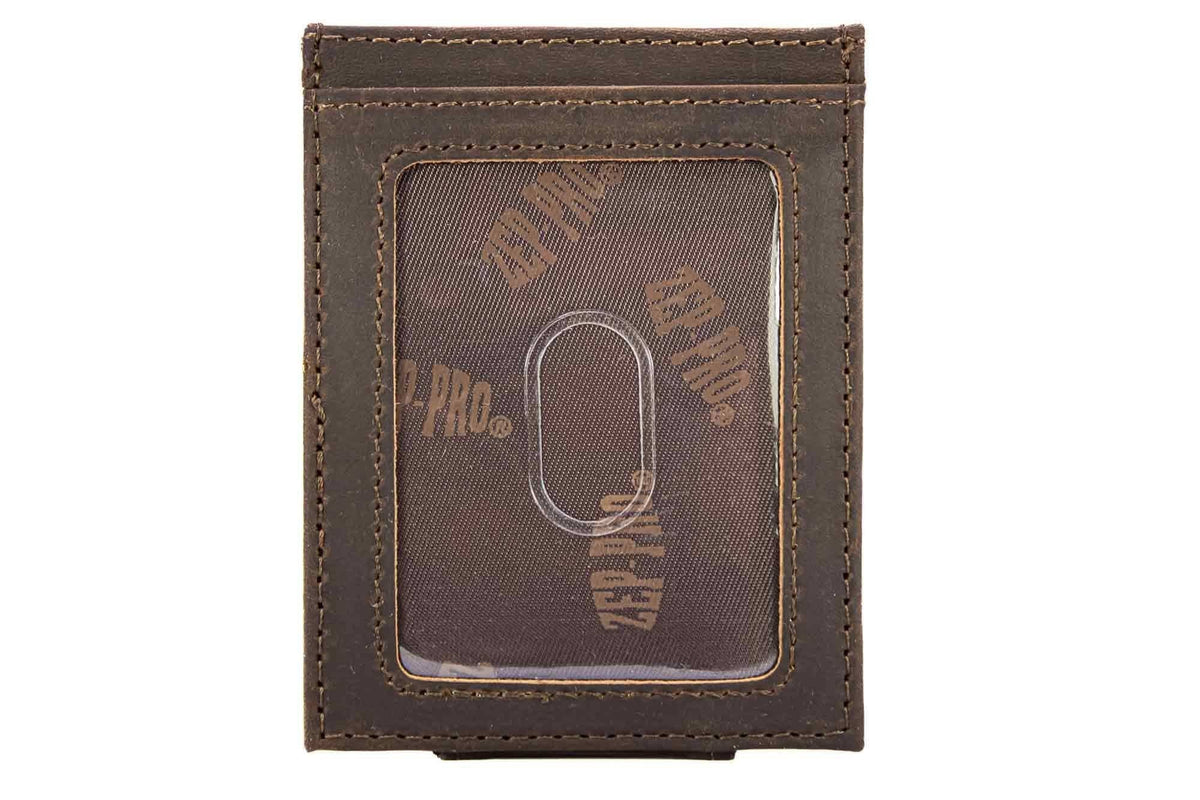 Arkansas Razorbacks Magnetic Front Pocket Leather Wallet.