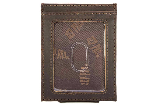 Arkansas Razorbacks Magnetic Front Pocket Leather Wallet.