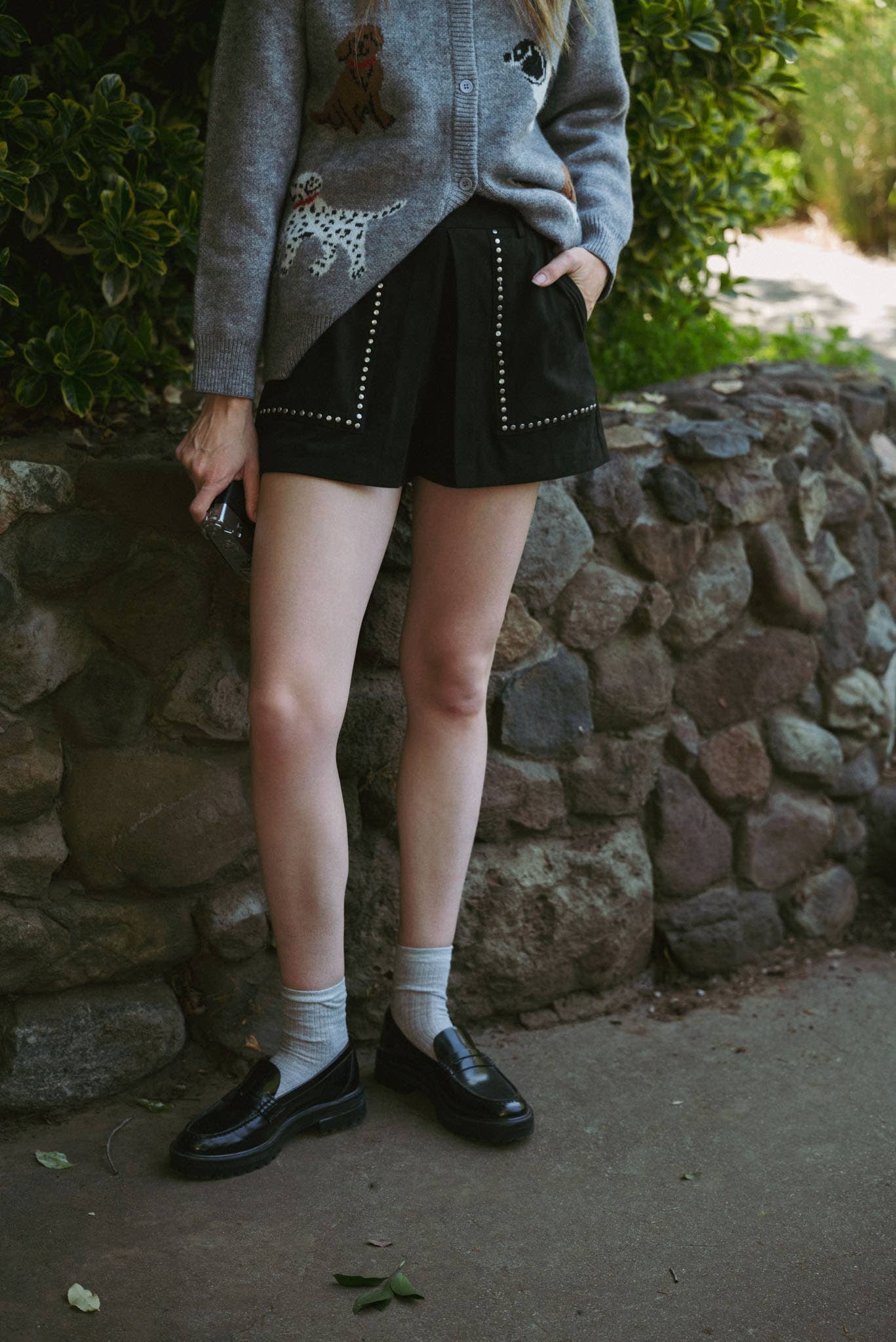 STUDDED HIGH WAIST SKORT MP4179