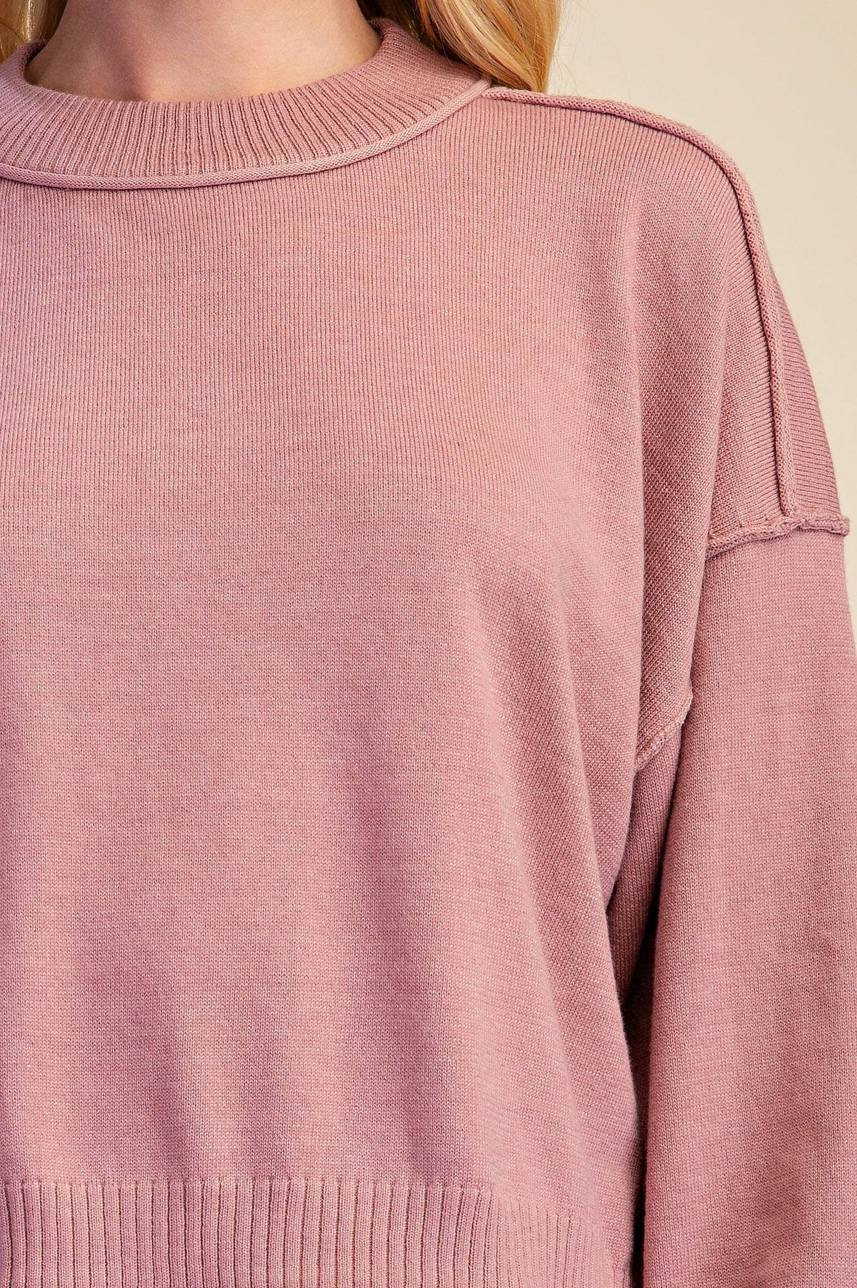 Long-Sleeve Crew-Neck Sweater