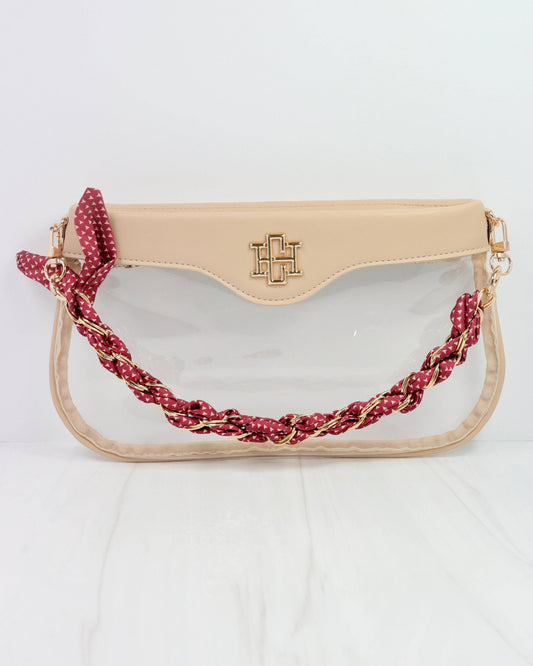 Serafina Scarf Purse Chain Garnet
