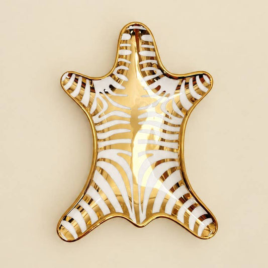 Zebra Print Ceramic Decorative Trinket Dish | 40CP103